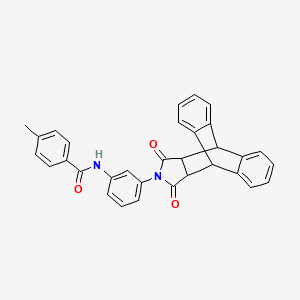 molecular formula C32H24N2O3 B4032800 N-[3-(16,18-dioxo-17-azapentacyclo[6.6.5.0~2,7~.0~9,14~.0~15,19~]nonadeca-2,4,6,9,11,13-hexaen-17-yl)phenyl]-4-methylbenzamide (non-preferred name) 