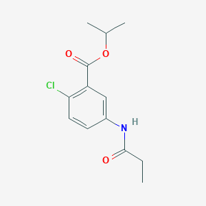 molecular formula C13H16ClNO3 B4032831 isopropyl 2-chloro-5-(propionylamino)benzoate 