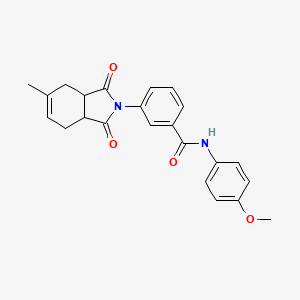 molecular formula C23H22N2O4 B4032855 N-(4-methoxyphenyl)-3-(5-methyl-1,3-dioxo-1,3,3a,4,7,7a-hexahydro-2H-isoindol-2-yl)benzamide 