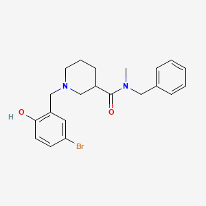 molecular formula C21H25BrN2O2 B4032920 N-benzyl-1-(5-bromo-2-hydroxybenzyl)-N-methylpiperidine-3-carboxamide 
