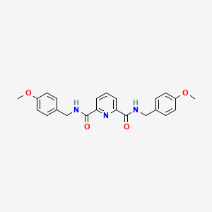 molecular formula C23H23N3O4 B4032927 N2,N6-BIS[(4-METHOXYPHENYL)METHYL]PYRIDINE-2,6-DICARBOXAMIDE 
