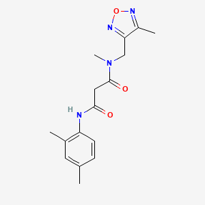molecular formula C16H20N4O3 B4032932 N'-(2,4-dimethylphenyl)-N-methyl-N-[(4-methyl-1,2,5-oxadiazol-3-yl)methyl]malonamide 