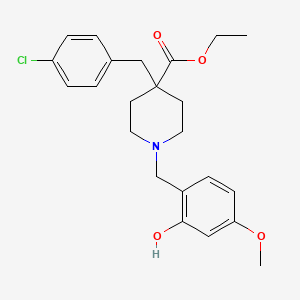 molecular formula C23H28ClNO4 B4033064 ethyl 4-(4-chlorobenzyl)-1-(2-hydroxy-4-methoxybenzyl)-4-piperidinecarboxylate 