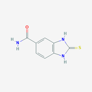 molecular formula C8H7N3OS B040331 2-Sulfanylidene-2,3-dihydro-1H-benzimidazole-5-carboxamide CAS No. 121690-16-2