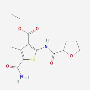 molecular formula C14H18N2O5S B4033103 ETHYL 5-CARBAMOYL-4-METHYL-2-(OXOLANE-2-AMIDO)THIOPHENE-3-CARBOXYLATE 