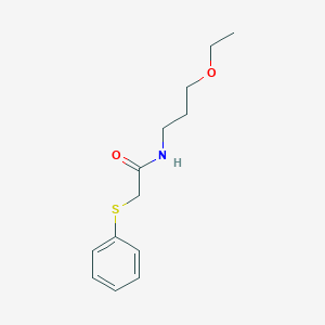 molecular formula C13H19NO2S B4033197 N-(3-ethoxypropyl)-2-(phenylthio)acetamide 