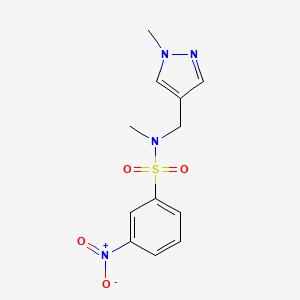 molecular formula C12H14N4O4S B4033255 N-methyl-N-[(1-methyl-1H-pyrazol-4-yl)methyl]-3-nitrobenzenesulfonamide 