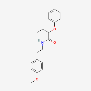 molecular formula C19H23NO3 B4033259 N-[2-(4-methoxyphenyl)ethyl]-2-phenoxybutanamide 