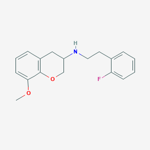 molecular formula C18H20FNO2 B4033275 N-[2-(2-fluorophenyl)ethyl]-8-methoxy-3-chromanamine 