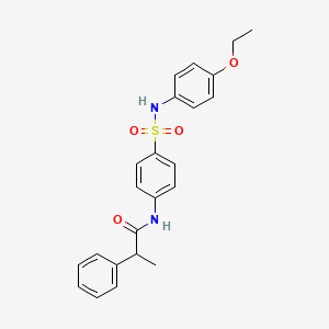 molecular formula C23H24N2O4S B4033343 N-(4-{[(4-ethoxyphenyl)amino]sulfonyl}phenyl)-2-phenylpropanamide 