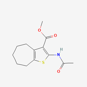 molecular formula C13H17NO3S B4033551 methyl 2-(acetylamino)-5,6,7,8-tetrahydro-4H-cyclohepta[b]thiophene-3-carboxylate 