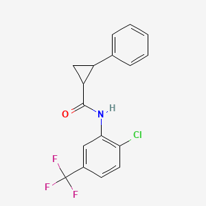 molecular formula C17H13ClF3NO B4033598 N-[2-chloro-5-(trifluoromethyl)phenyl]-2-phenylcyclopropane-1-carboxamide 