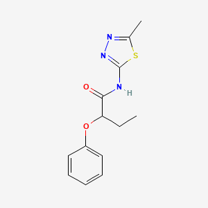 molecular formula C13H15N3O2S B4033603 N-(5-methyl-1,3,4-thiadiazol-2-yl)-2-phenoxybutanamide 