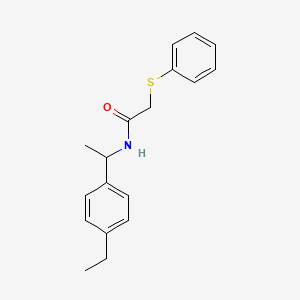 molecular formula C18H21NOS B4033615 N-[1-(4-ethylphenyl)ethyl]-2-(phenylsulfanyl)acetamide 