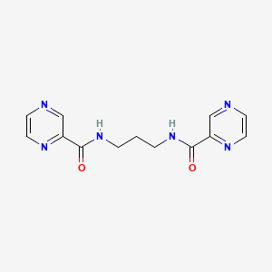 molecular formula C13H14N6O2 B4033637 N-{3-[(PYRAZIN-2-YL)FORMAMIDO]PROPYL}PYRAZINE-2-CARBOXAMIDE 