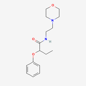 molecular formula C16H24N2O3 B4033649 N-[2-(morpholin-4-yl)ethyl]-2-phenoxybutanamide 