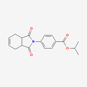 molecular formula C18H19NO4 B4033768 propan-2-yl 4-(1,3-dioxo-1,3,3a,4,7,7a-hexahydro-2H-isoindol-2-yl)benzoate 