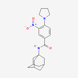 molecular formula C21H27N3O3 B4033896 N-(1-adamantyl)-3-nitro-4-pyrrolidin-1-ylbenzamide 