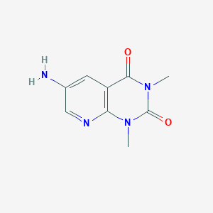 molecular formula C9H10N4O2 B040339 6-amino-1,3-dimethylpyrido[2,3-d]pyrimidine-2,4(1H,3H)-dione CAS No. 112734-89-1