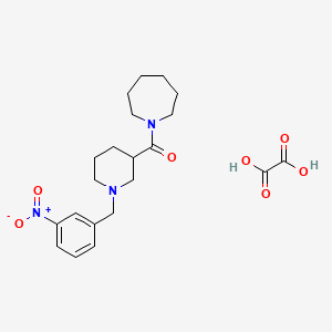 molecular formula C21H29N3O7 B4033920 Azepan-1-yl-[1-[(3-nitrophenyl)methyl]piperidin-3-yl]methanone;oxalic acid 