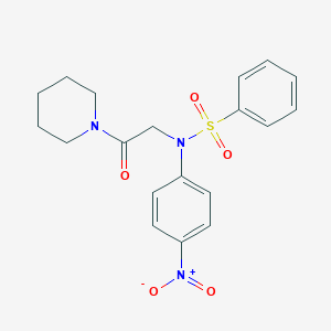 molecular formula C19H21N3O5S B403397 N-(4-Nitro-phenyl)-N-(2-oxo-2-piperidin-1-yl-ethyl)-benzenesulfonamide 