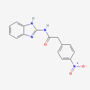 molecular formula C15H12N4O3 B4034108 N-(1H-13-BENZODIAZOL-2-YL)-2-(4-NITROPHENYL)ACETAMIDE 