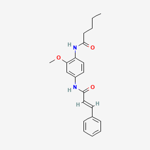 molecular formula C21H24N2O3 B4034203 N-[3-methoxy-4-(pentanoylamino)phenyl]-3-phenylacrylamide 