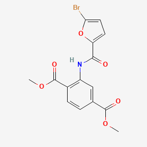 molecular formula C15H12BrNO6 B4034243 DIMETHYL 2-{[(5-BROMO-2-FURYL)CARBONYL]AMINO}TEREPHTHALATE 