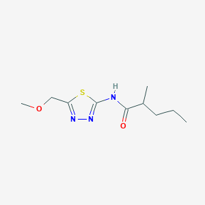 molecular formula C10H17N3O2S B4034290 N-[5-(methoxymethyl)-1,3,4-thiadiazol-2-yl]-2-methylpentanamide 