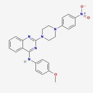 molecular formula C25H24N6O3 B4034307 N-(4-methoxyphenyl)-2-[4-(4-nitrophenyl)piperazin-1-yl]quinazolin-4-amine 