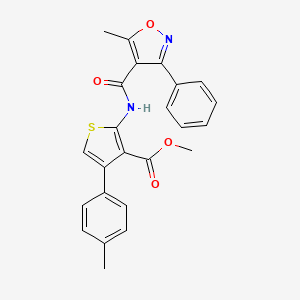 molecular formula C24H20N2O4S B4034386 methyl 4-(4-methylphenyl)-2-{[(5-methyl-3-phenyl-4-isoxazolyl)carbonyl]amino}-3-thiophenecarboxylate 