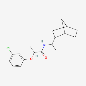 molecular formula C18H24ClNO2 B4034389 N-(1-bicyclo[2.2.1]hept-2-ylethyl)-2-(3-chlorophenoxy)propanamide 