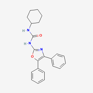 molecular formula C22H23N3O2 B4034393 N-cyclohexyl-N'-(4,5-diphenyl-1,3-oxazol-2-yl)urea 