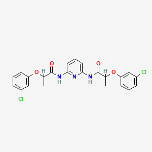 molecular formula C23H21Cl2N3O4 B4034464 N,N'-2,6-pyridinediylbis[2-(3-chlorophenoxy)propanamide] 