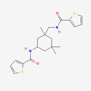 molecular formula C20H26N2O2S2 B4034652 N-({1,3,3-trimethyl-5-[(2-thienylcarbonyl)amino]cyclohexyl}methyl)-2-thiophenecarboxamide 