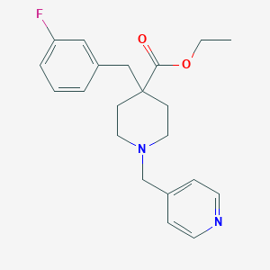 molecular formula C21H25FN2O2 B4034706 Ethyl 4-[(3-fluorophenyl)methyl]-1-(pyridin-4-ylmethyl)piperidine-4-carboxylate 