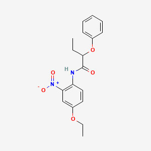 molecular formula C18H20N2O5 B4034925 N-(4-ethoxy-2-nitrophenyl)-2-phenoxybutanamide 