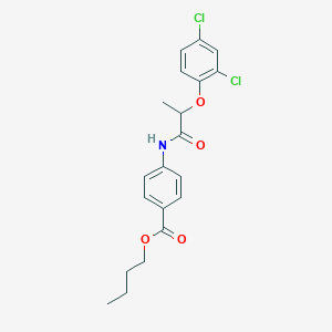 molecular formula C20H21Cl2NO4 B4035094 butyl 4-{[2-(2,4-dichlorophenoxy)propanoyl]amino}benzoate 