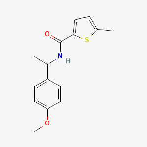 molecular formula C15H17NO2S B4035111 N-[1-(4-methoxyphenyl)ethyl]-5-methylthiophene-2-carboxamide 
