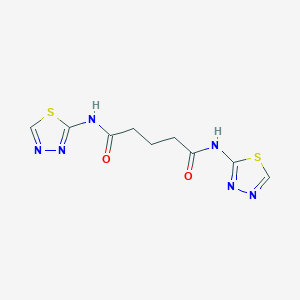 molecular formula C9H10N6O2S2 B4035124 N,N'-di(1,3,4-thiadiazol-2-yl)pentanediamide 