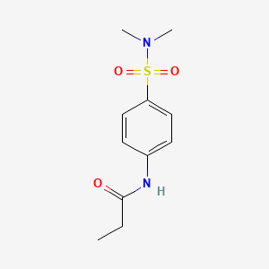 molecular formula C11H16N2O3S B4035135 n-(4-(n,n-Dimethylsulfamoyl)phenyl)propionamide 