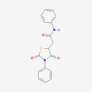 molecular formula C17H14N2O3S B403520 2-(2,4-dioxo-3-phenyl-1,3-thiazolidin-5-yl)-N-phenylacetamide CAS No. 488794-67-8