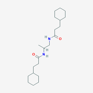 molecular formula C21H38N2O2 B4035439 N,N'-propane-1,2-diylbis(3-cyclohexylpropanamide) 