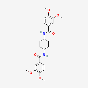 molecular formula C24H30N2O6 B4035485 N,N'-1,4-cyclohexanediylbis(3,4-dimethoxybenzamide) 