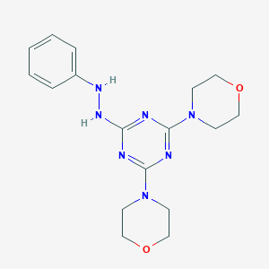 molecular formula C17H23N7O2 B403550 2,4-Di(4-morpholinyl)-6-(2-phenylhydrazino)-1,3,5-triazine 