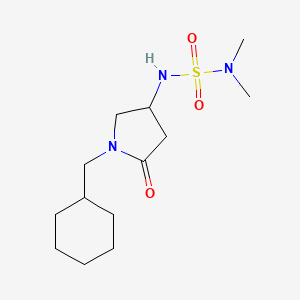 molecular formula C13H25N3O3S B4035513 N'-[1-(cyclohexylmethyl)-5-oxo-3-pyrrolidinyl]-N,N-dimethylsulfamide 