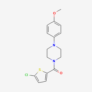 molecular formula C16H17ClN2O2S B4035527 ETHYL 2-(2-{[(5-CHLORO-2-THIENYL)CARBONYL]AMINO}-4-METHYL-1,3-THIAZOL-5-YL)ACETATE 