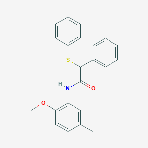 molecular formula C22H21NO2S B4035571 N-(2-methoxy-5-methylphenyl)-2-phenyl-2-(phenylsulfanyl)acetamide CAS No. 541538-84-5