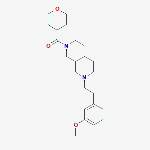 molecular formula C23H36N2O3 B4035580 N-ethyl-N-({1-[2-(3-methoxyphenyl)ethyl]-3-piperidinyl}methyl)tetrahydro-2H-pyran-4-carboxamide 