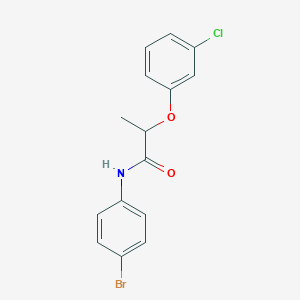 molecular formula C15H13BrClNO2 B4035596 N-(4-bromophenyl)-2-(3-chlorophenoxy)propanamide 